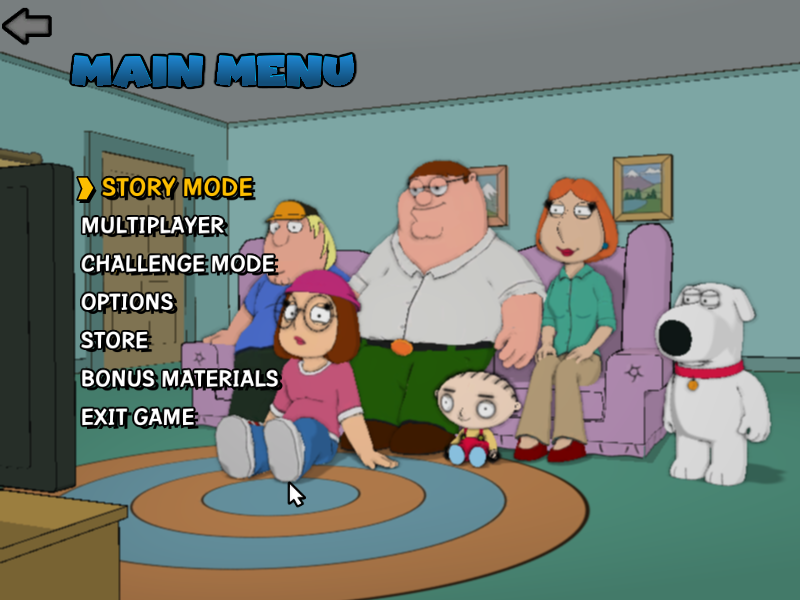 Family Guy: Back To The Multiverse back cover for Playstation 3